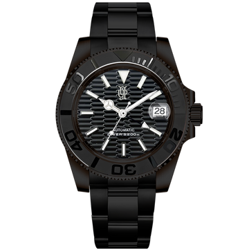 Devaron Black Tide – ročno sestavljena ura po meri, ohišje iz 316L jekla 40 mm