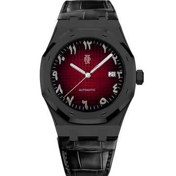 Royal Frame Black Ruby – von Hand montierte Uhr, Gehäuse aus 316L-Edelstahl 41 mm