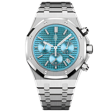 Royal Frame Aqua Chrono – ročno sestavljena ura po meri, ohišje iz 316L jekla 41 mm
