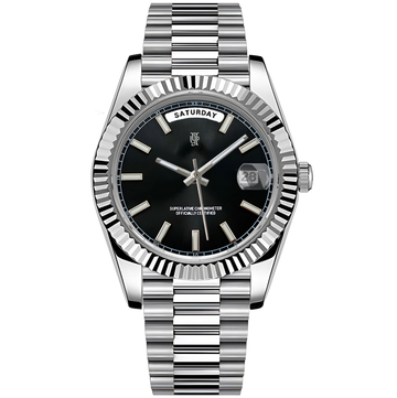 Daylux Midnight Classic – von Hand montierte Uhr, Gehäuse aus 316L-Edelstahl 40 mm