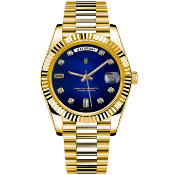 Daylux Royal Blue – ročno sestavljena ura po meri, ohišje iz 316L jekla 40 mm