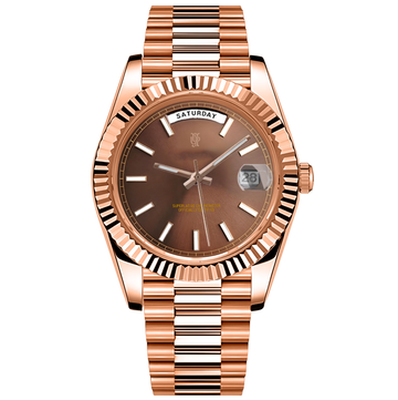 Daylux Copper Dawn – ročno sestavljena ura po meri, ohišje iz 316L jekla 40 mm