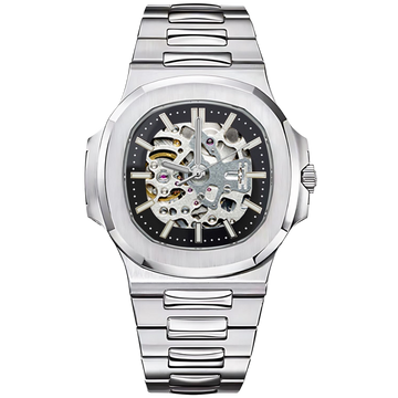 Nautora Steel Skeleton – ročno sestavljena ura po meri, ohišje iz 316L jekla 40 mm