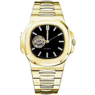 Nautora Golden Pulse – von Hand montierte Uhr, Gehäuse aus 316L-Edelstahl 40 mm