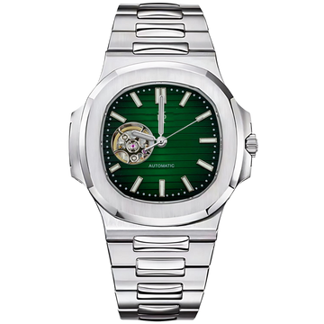 Nautora Emerald Heart – von Hand montierte Uhr, Gehäuse aus 316L-Edelstahl 40 mm