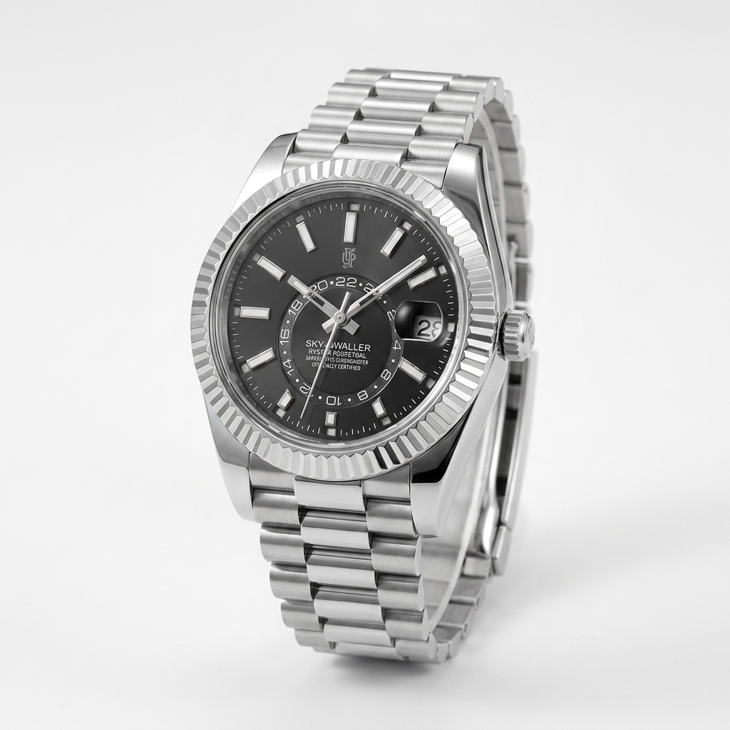 Aerolux Graphite Sky – von Hand montierte Uhr, Gehäuse aus 316L-Edelstahl 36 / 40 mm
