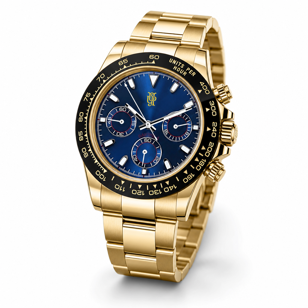 Chronova GoldMarine Chronograph – ročno sestavljena ura, studijski posnetek