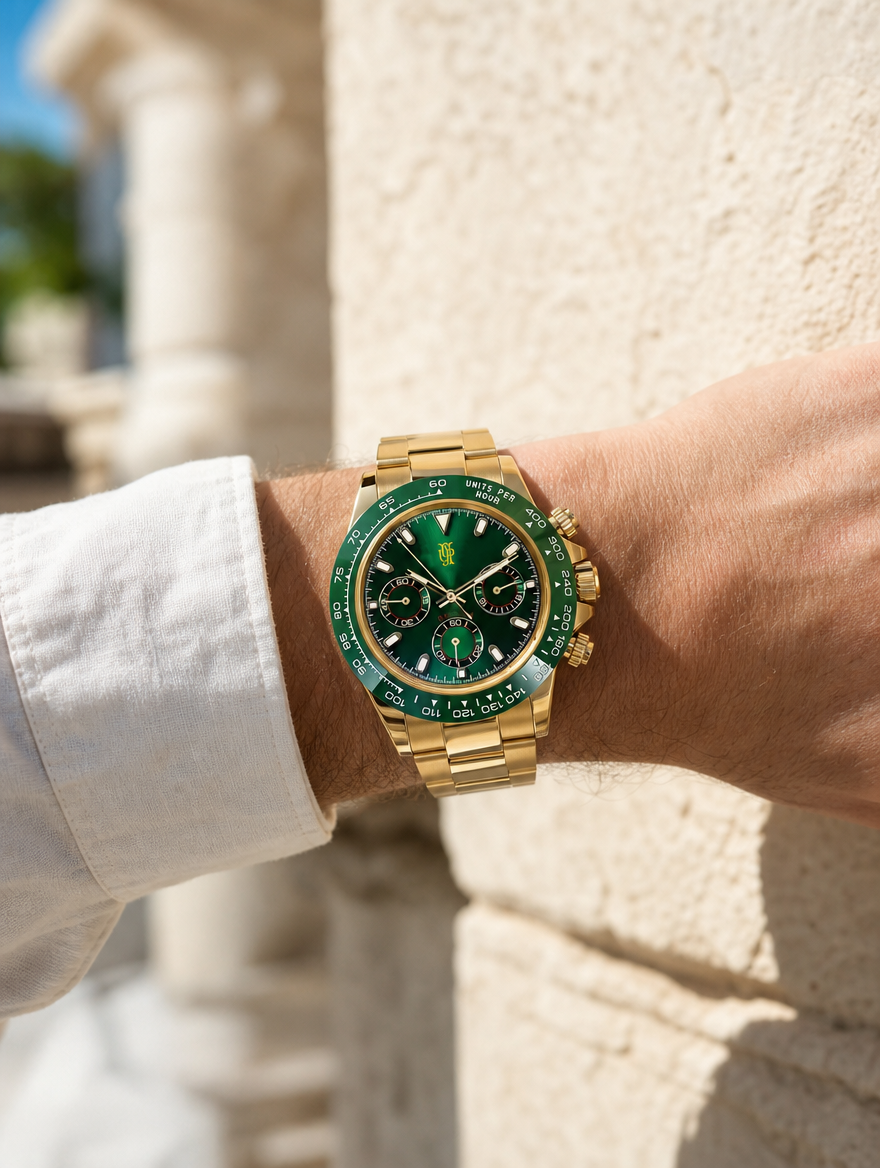 Chronova Emerald Racer na zapestju