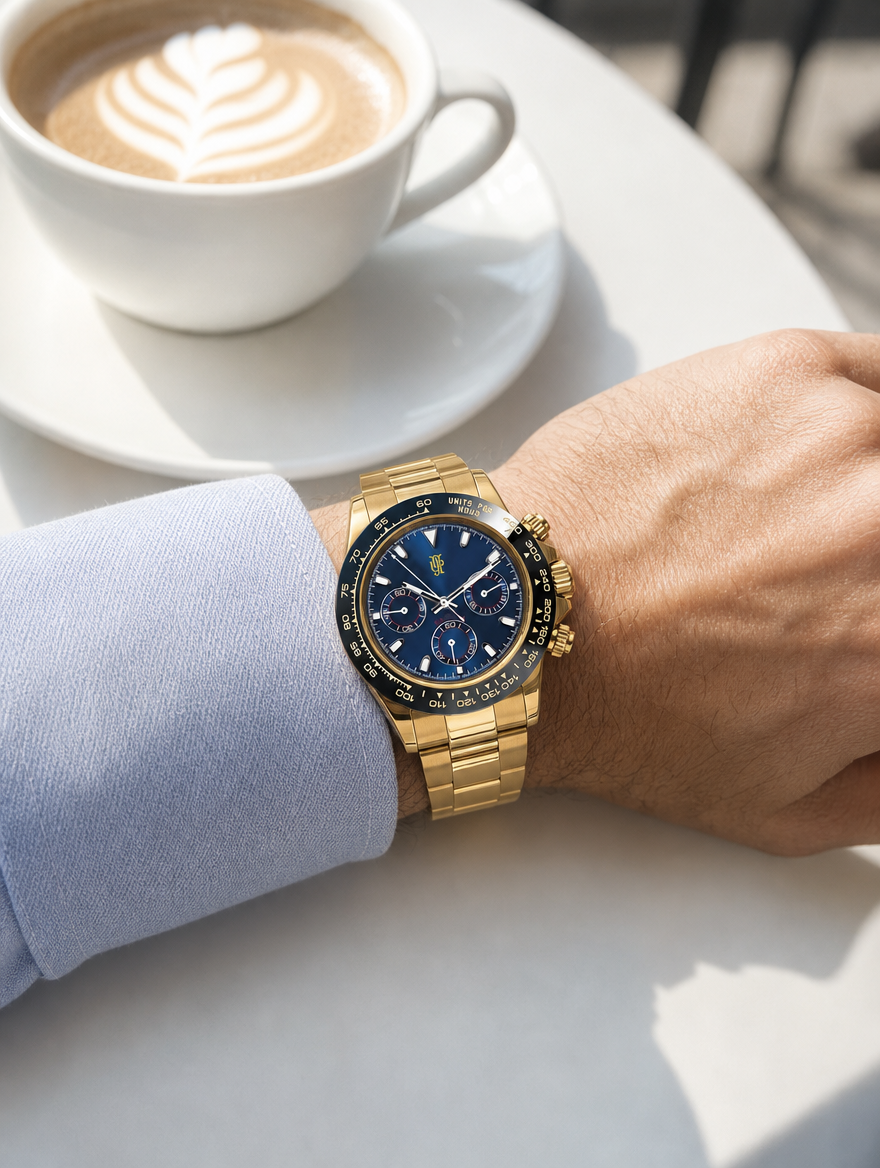Chronova GoldMarine Chronograph na zapestju