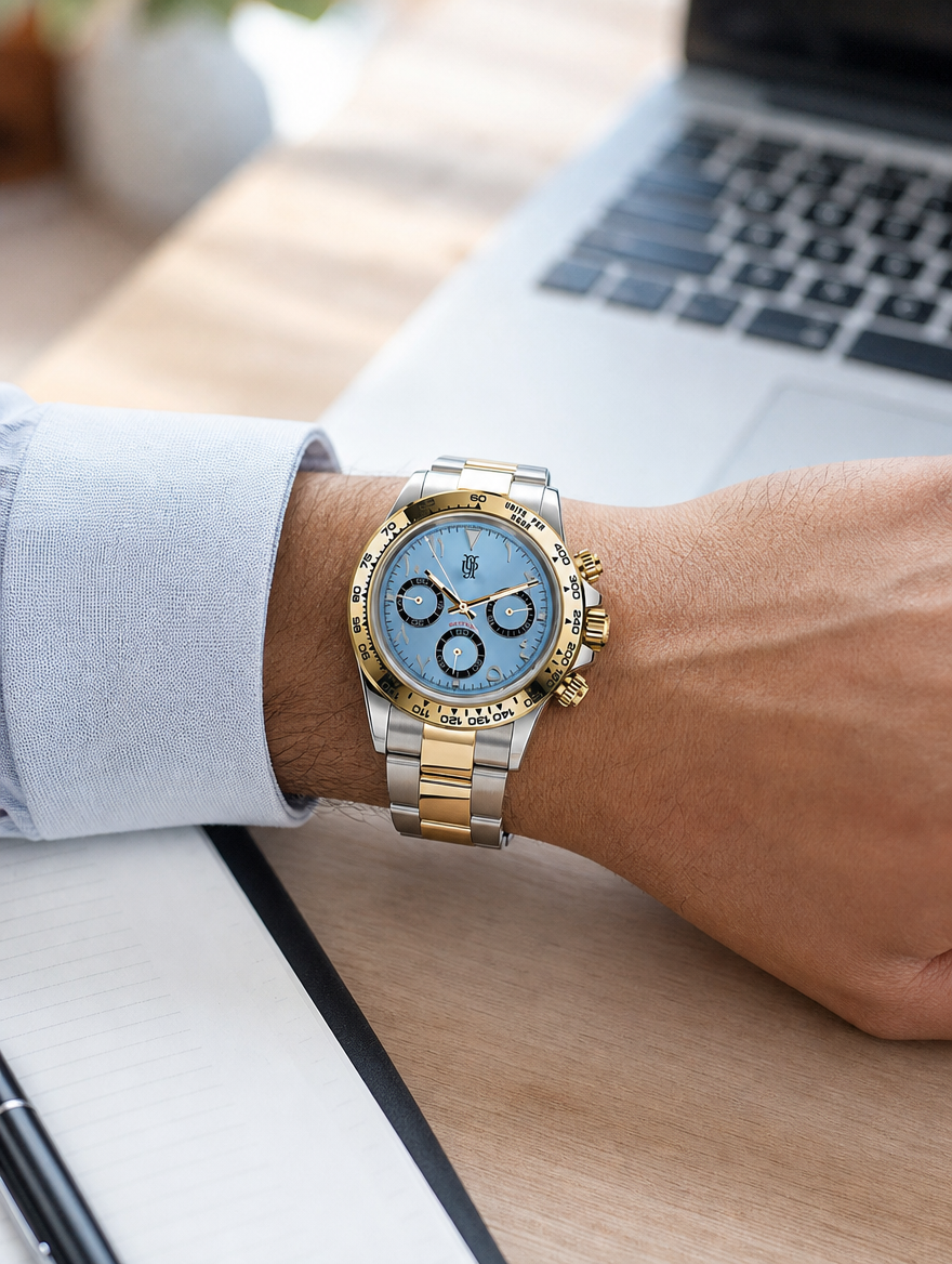 Chronova SkyGold Chronograph na zapestju
