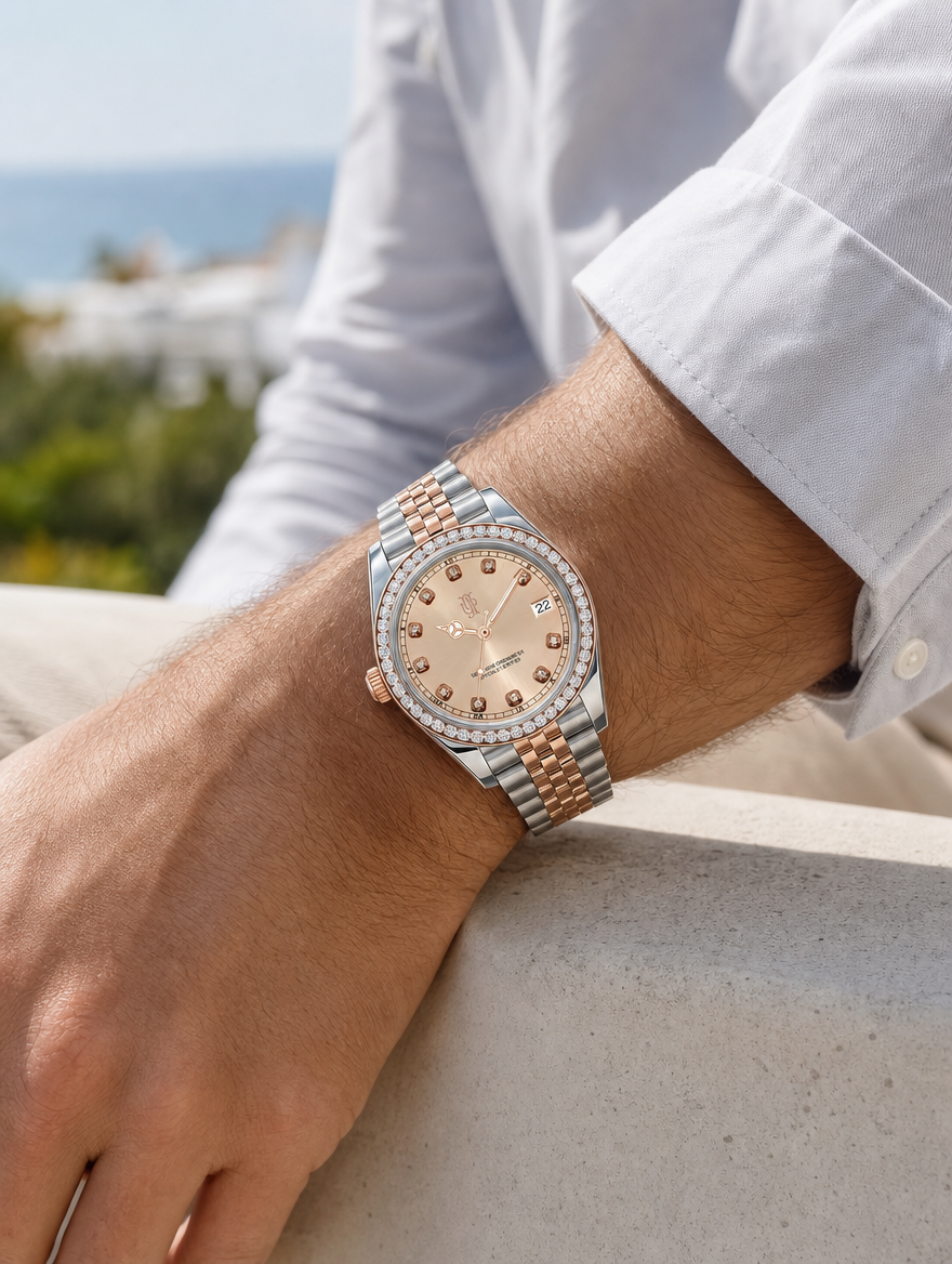 Crown Date Rose Diamond na zapestju