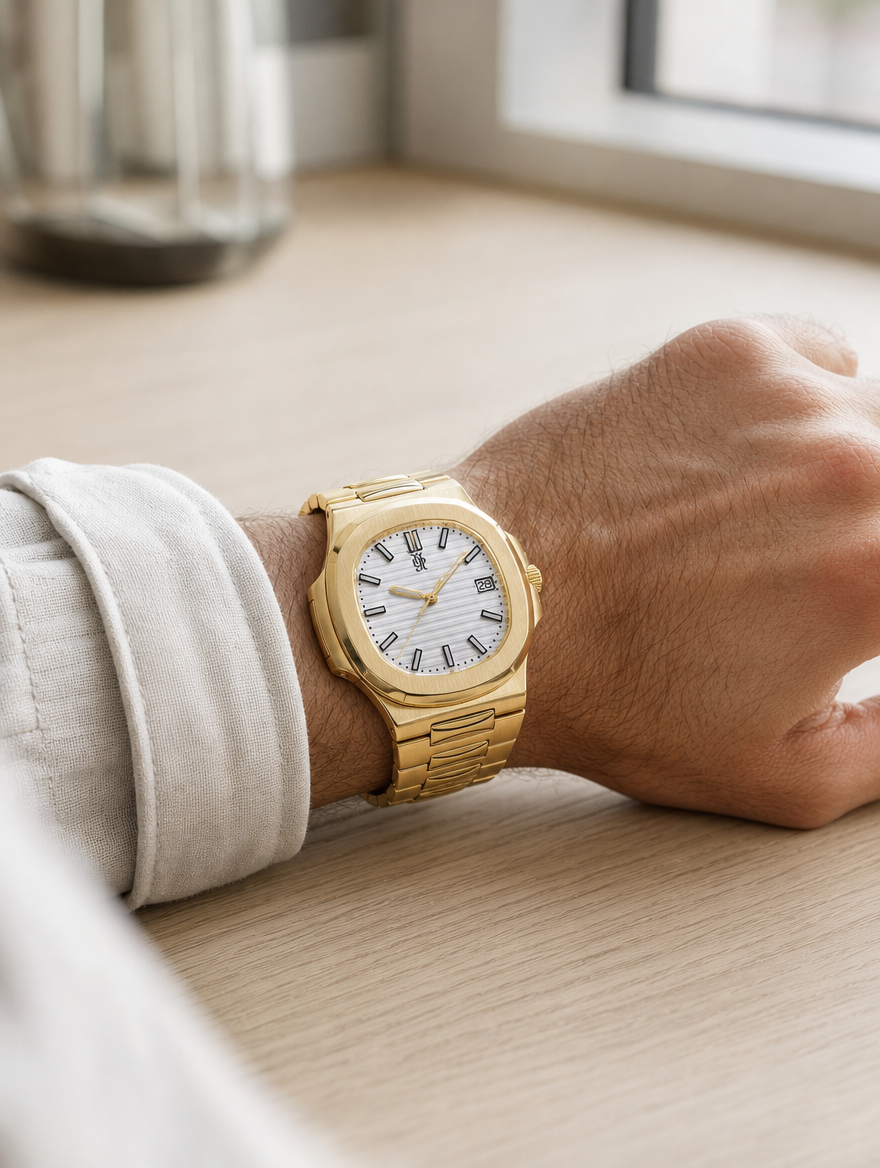 Nautora Golden White na zapestju
