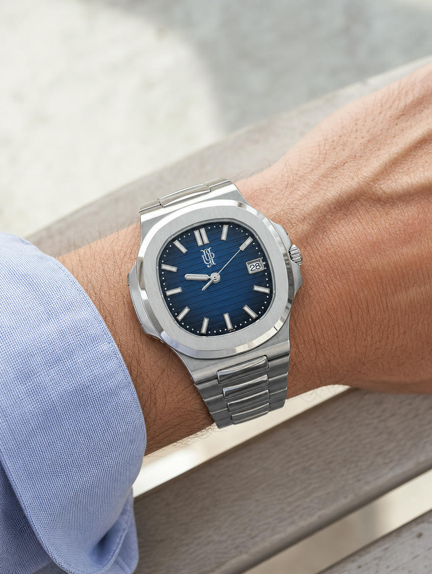 Nautora Silver Blue na zapestju