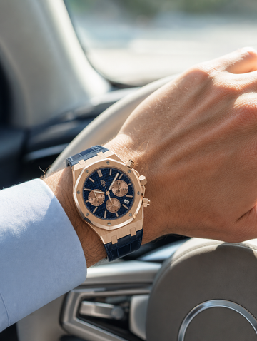 Royal Frame Rose Chrono na zapestju